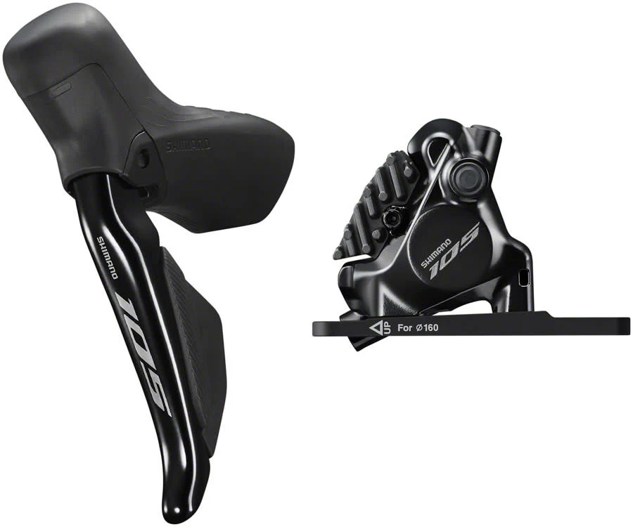 Shimano 105 ST-R7170-L Di2 Shift/Brake Lever with BR-R7170 Hydraulic Disc Brake Caliper - Front - Image 12