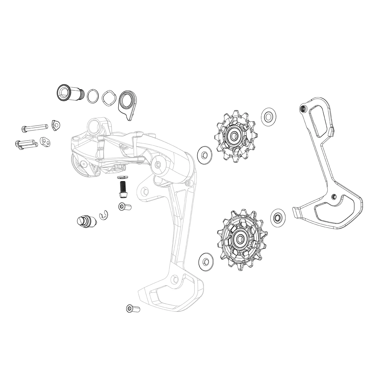 SRAM RED AXS E1 REAR DERAILLEUR CERAMIC PULLEY KIT