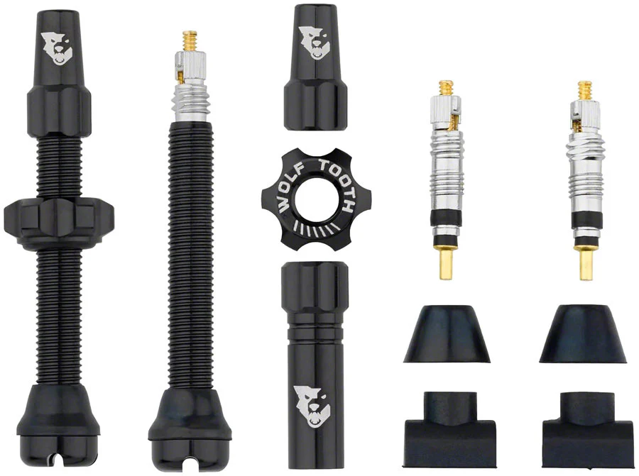 Wolf Tooth Valve Stem Kit - 44 mm - Black